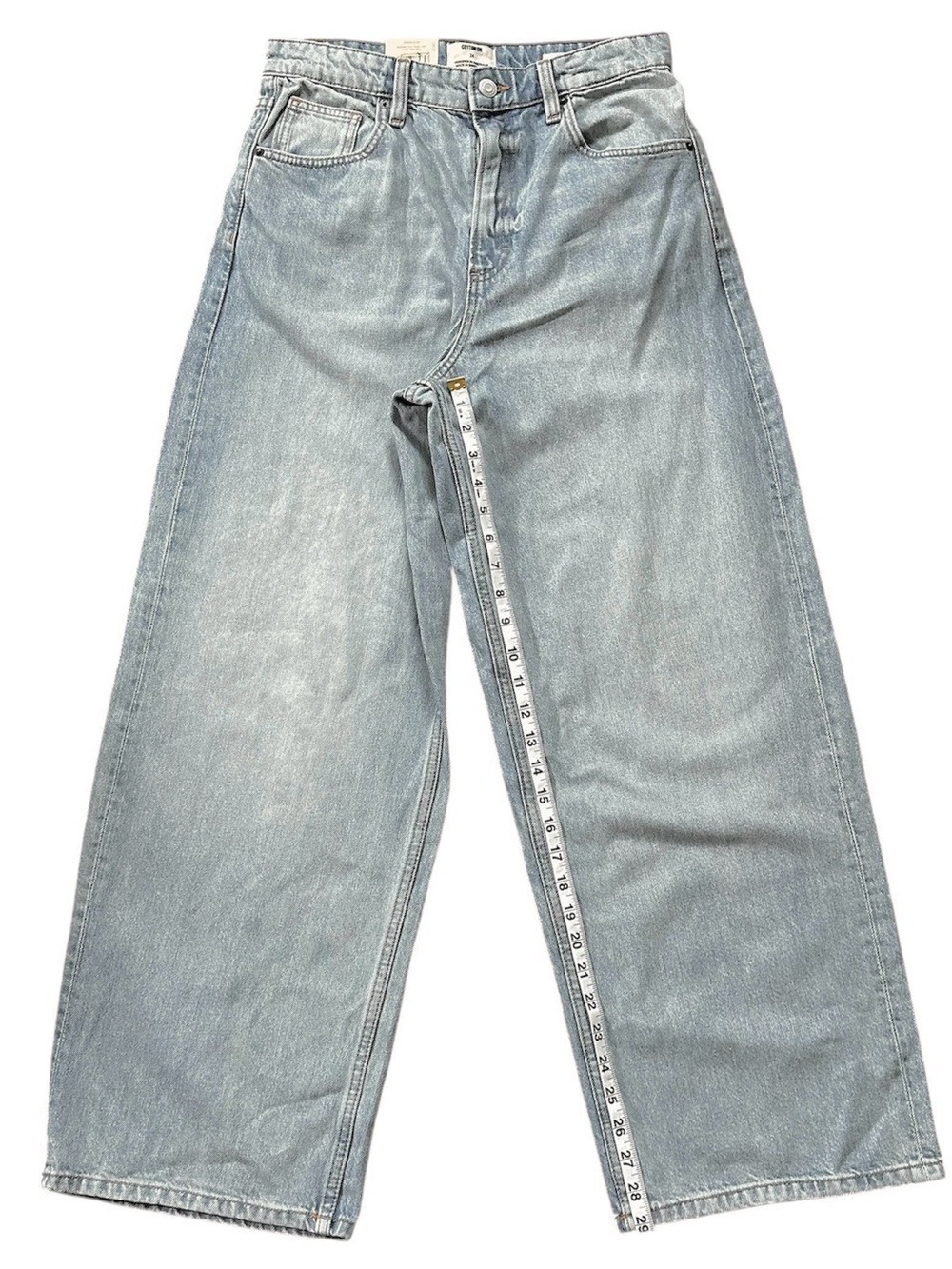 Cotton On Boyfriend Super Baggy Women's Size 24 Blue High Rise Cotton Jeans - Picture 8 of 11